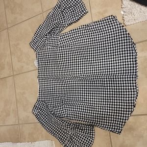 WHBM gingham off shoulder sz S NEW